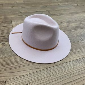 Brxtn pale pink fedora hat